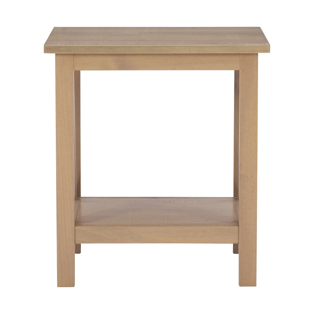 Rustic Driftwood End Table with Bottom Shelf Q730255