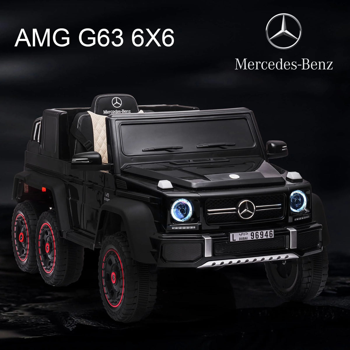 24V Kids Ride-on Truck with Remote, 6 Wheel Y6471