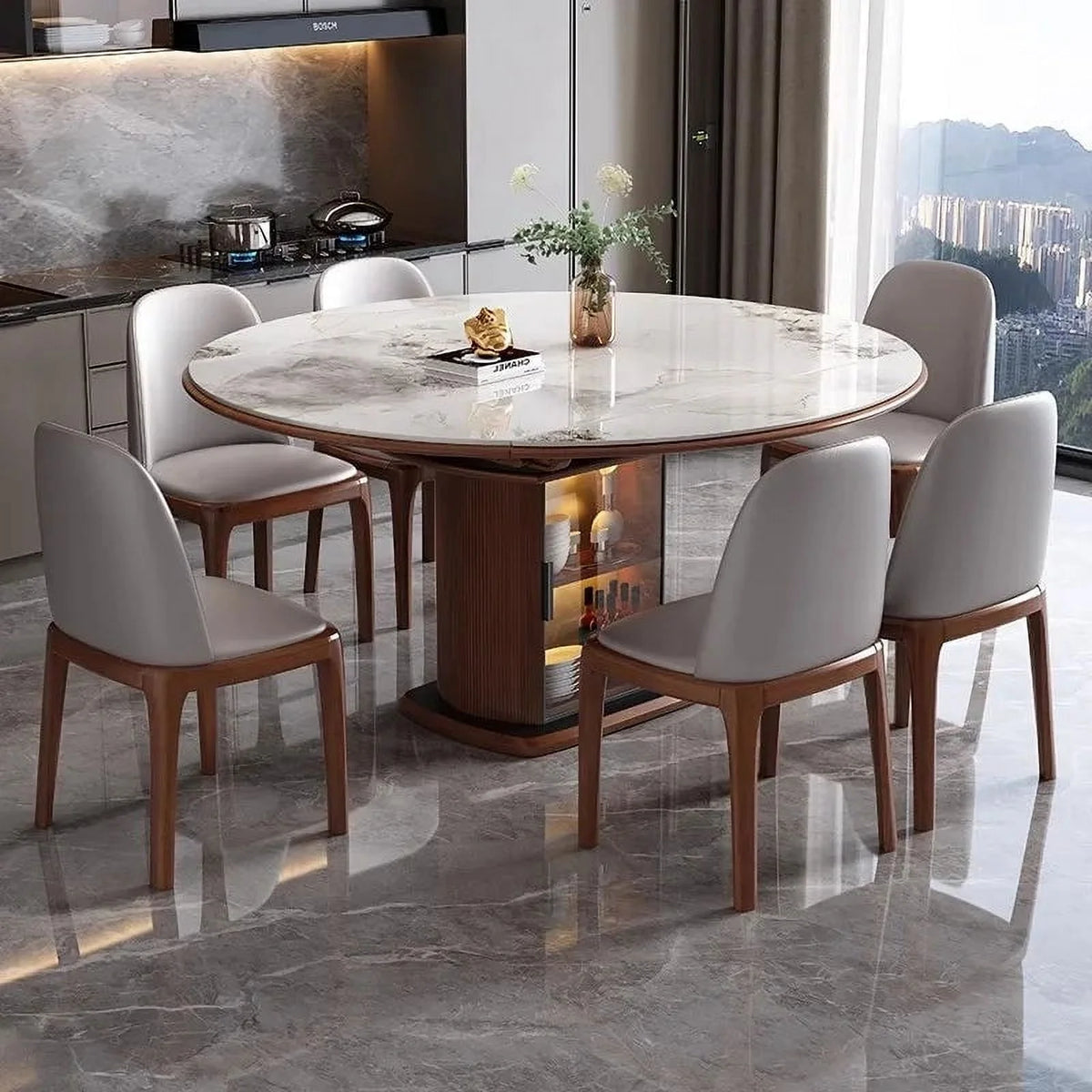 Round Folding Dining Table Y573973