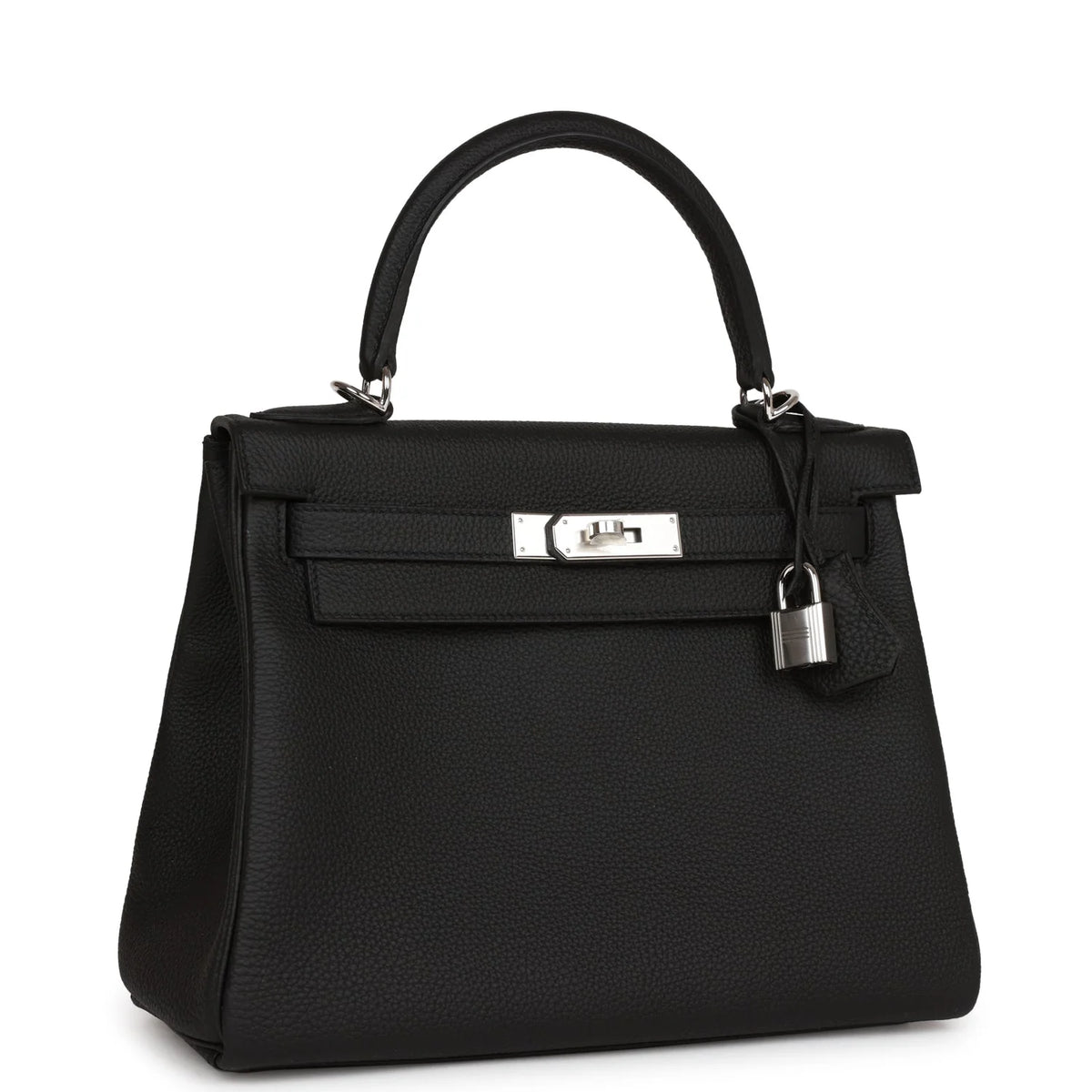 Black Leather Handbag Q600808