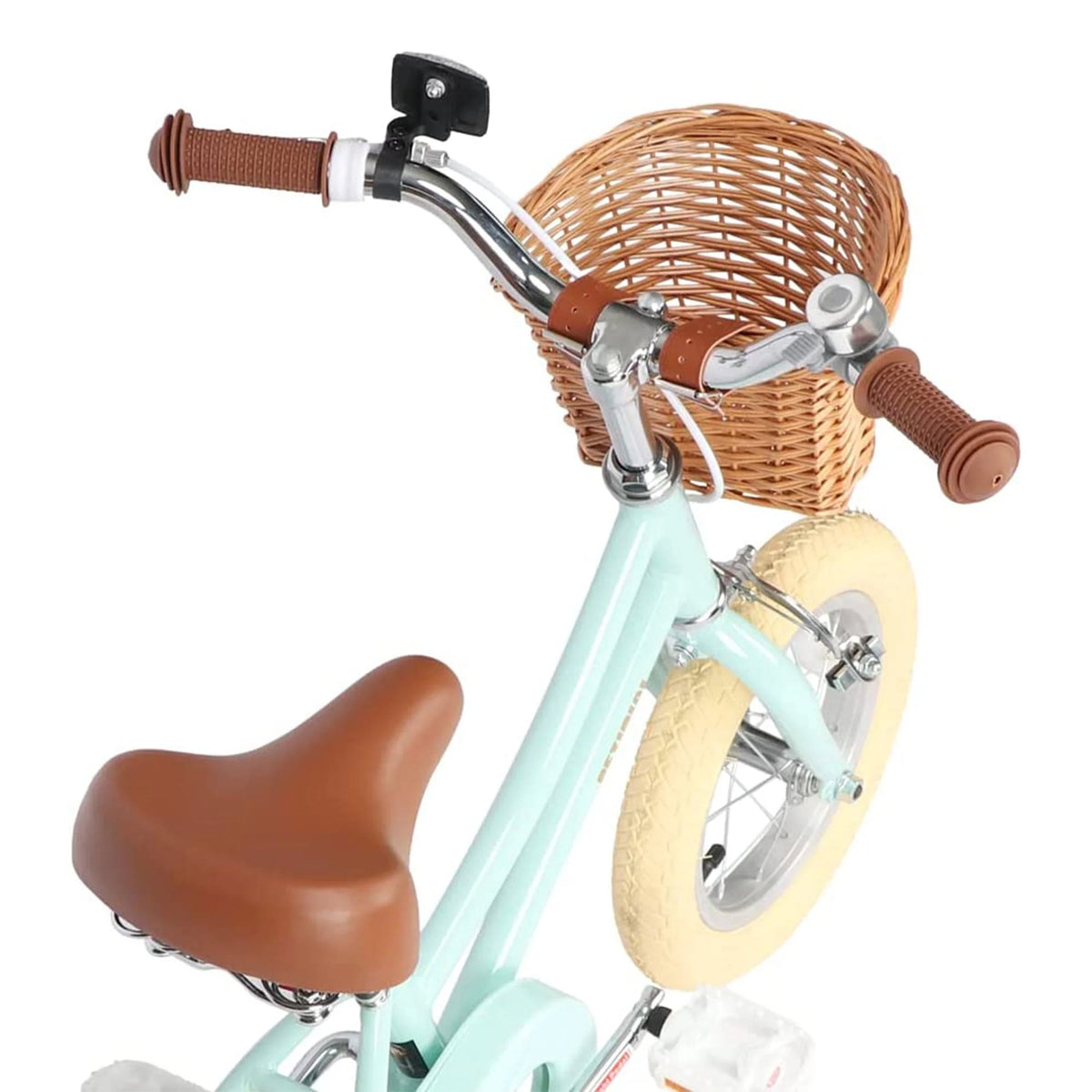 14 Inch Child Bicycle with Basket, Bell, and Training Wheels C69059