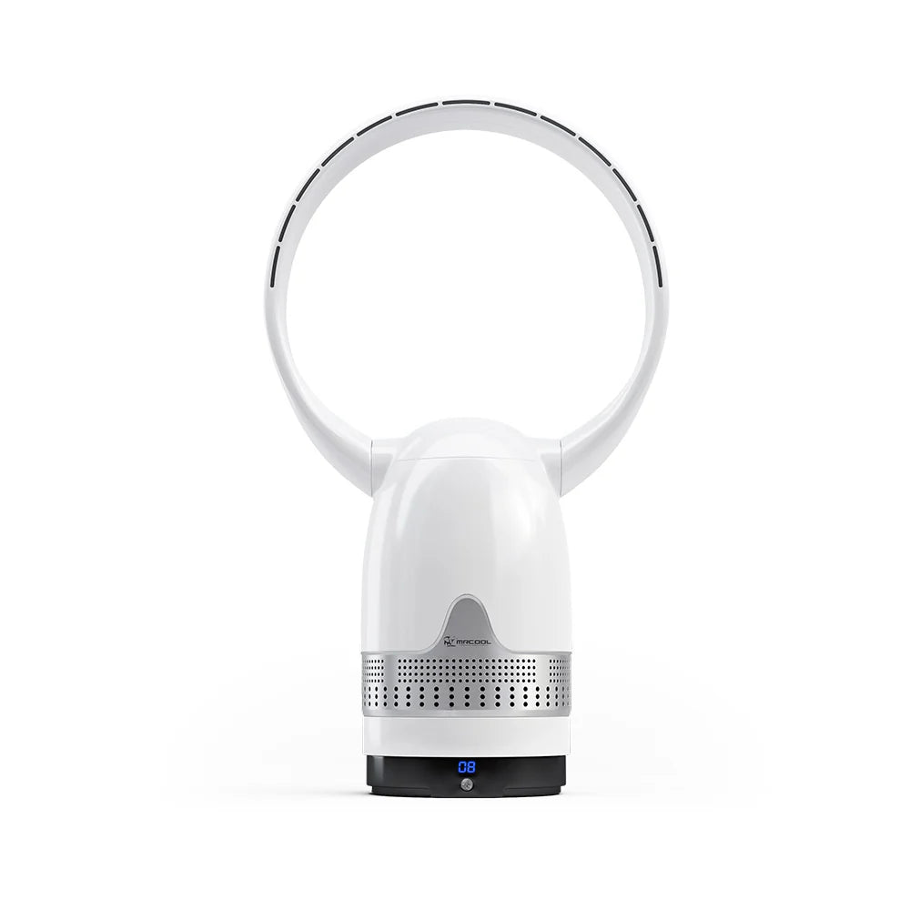 Silver Bladeless Fan and Air Purifier J3058