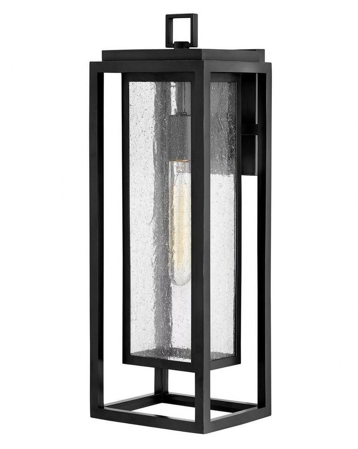 1-Light Large Outdoor Wall Lantern with Clear Seedy Glass D990