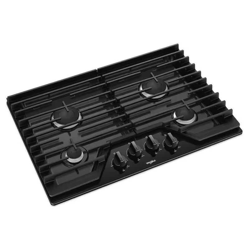 Black 4 Burner Gas Cooktop with Cast-Iron Grates C52551