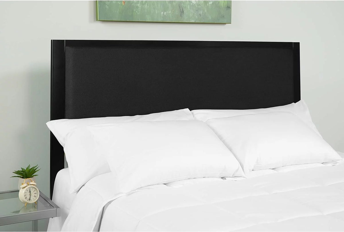 King Size Black Fabric Upholstered Headboard M4558