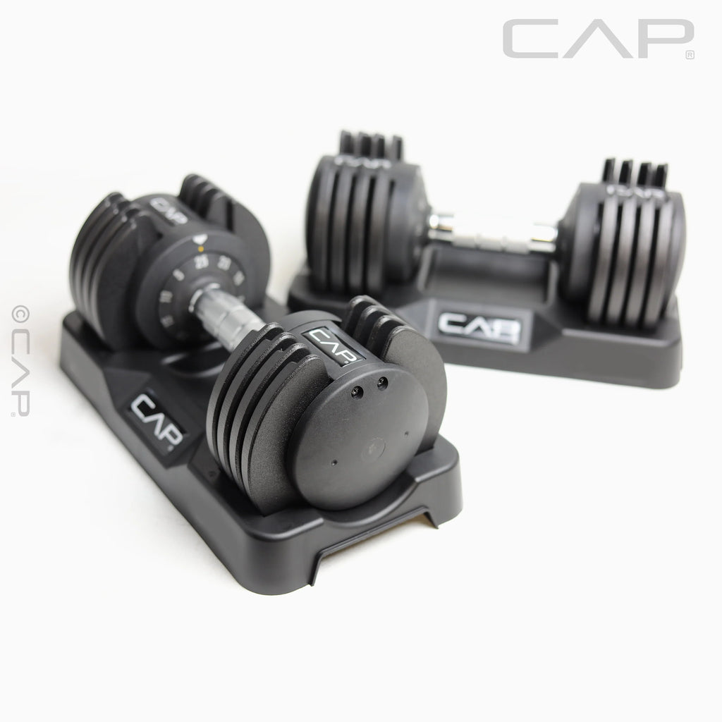 25 lb Adjustable Dumbbell Set, Pair, Black F269