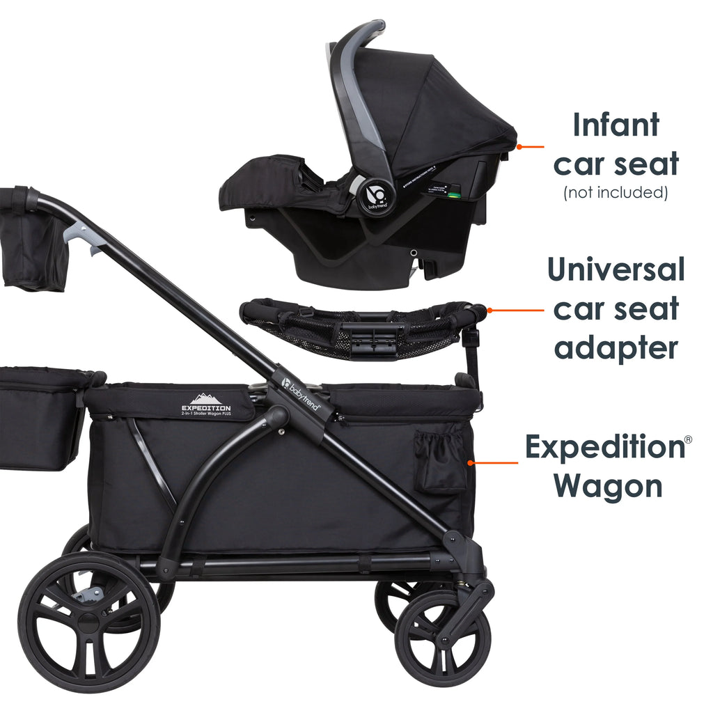 Blue 2 in 1 Push or Pull Stroller Wagon with Canopy Z399
