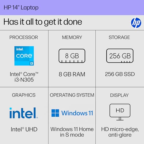 14 inch Laptop, Intel Core i3-N305, 8 GB RAM, 256 GB SSD, Natural Silver C4368