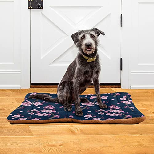 Soft Machine Washable Dog Bed Mat with Anti-Slip Bottom L196