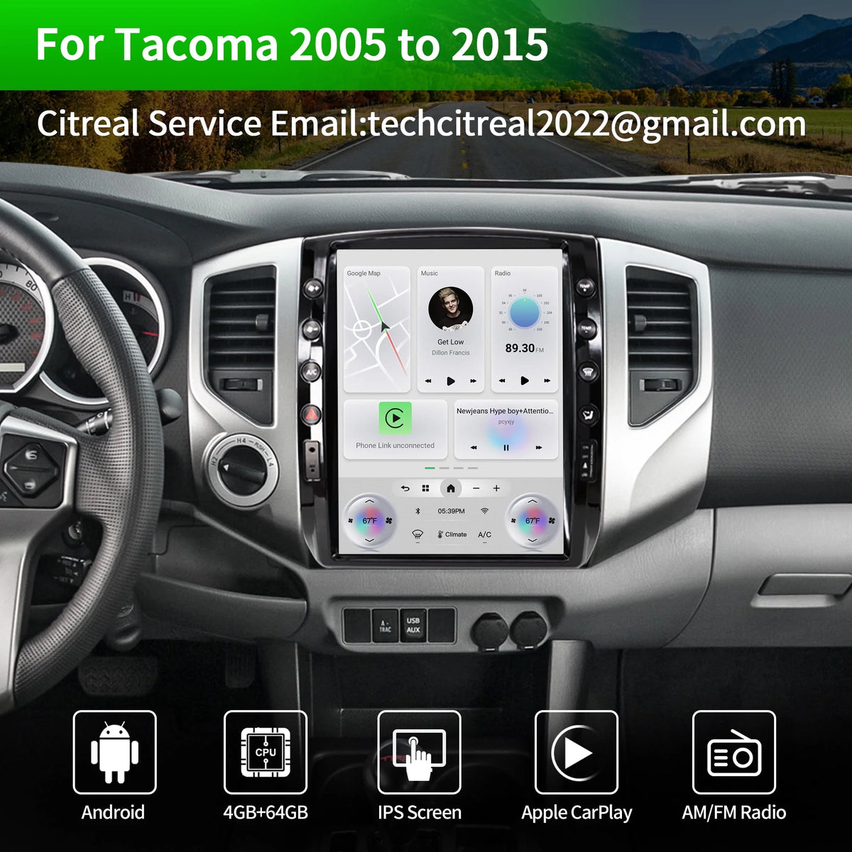 12.1 inch Touch Screen Car Radio Stereo Head Unit with GPS B372