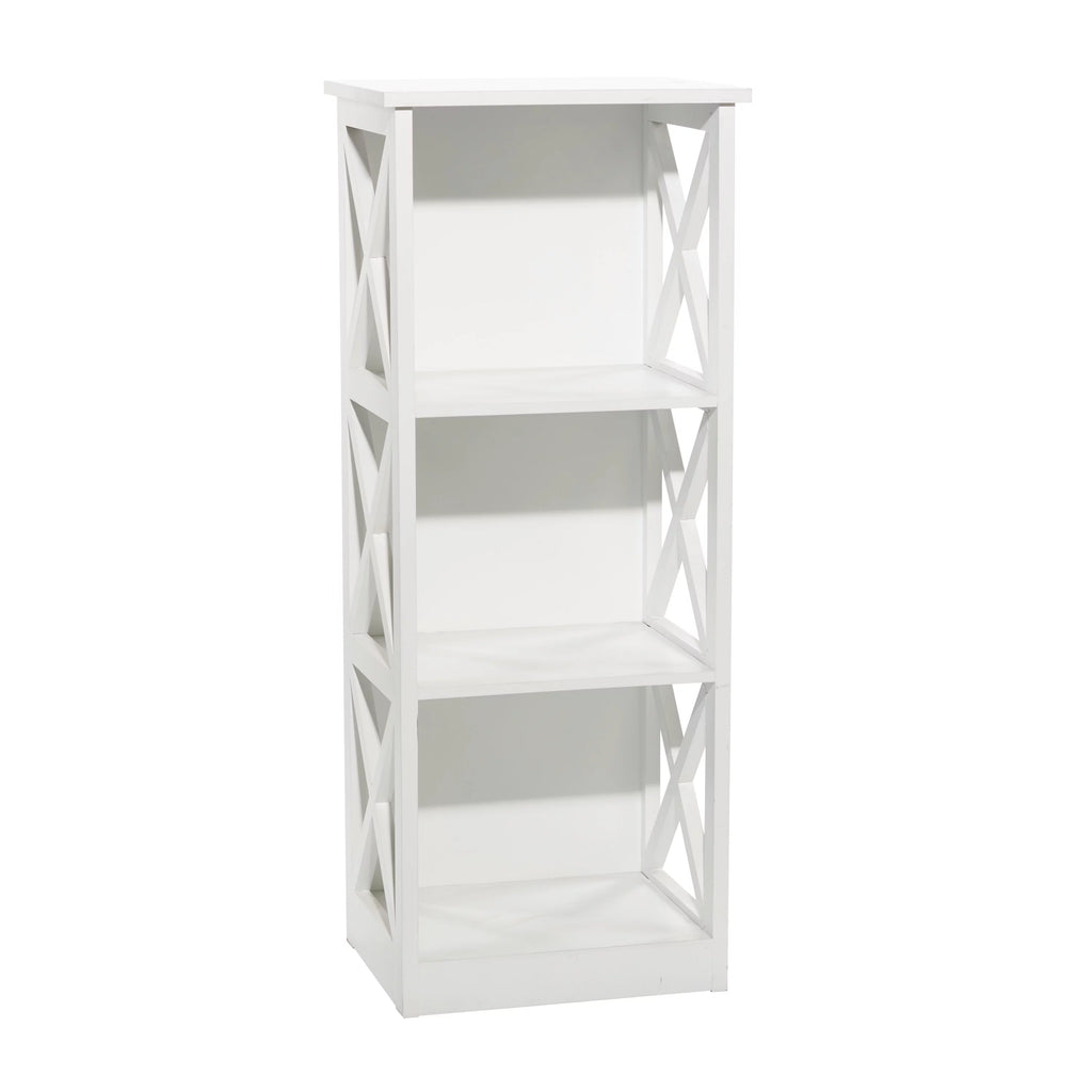 White Wood 3-Tier Shelving Unit I205