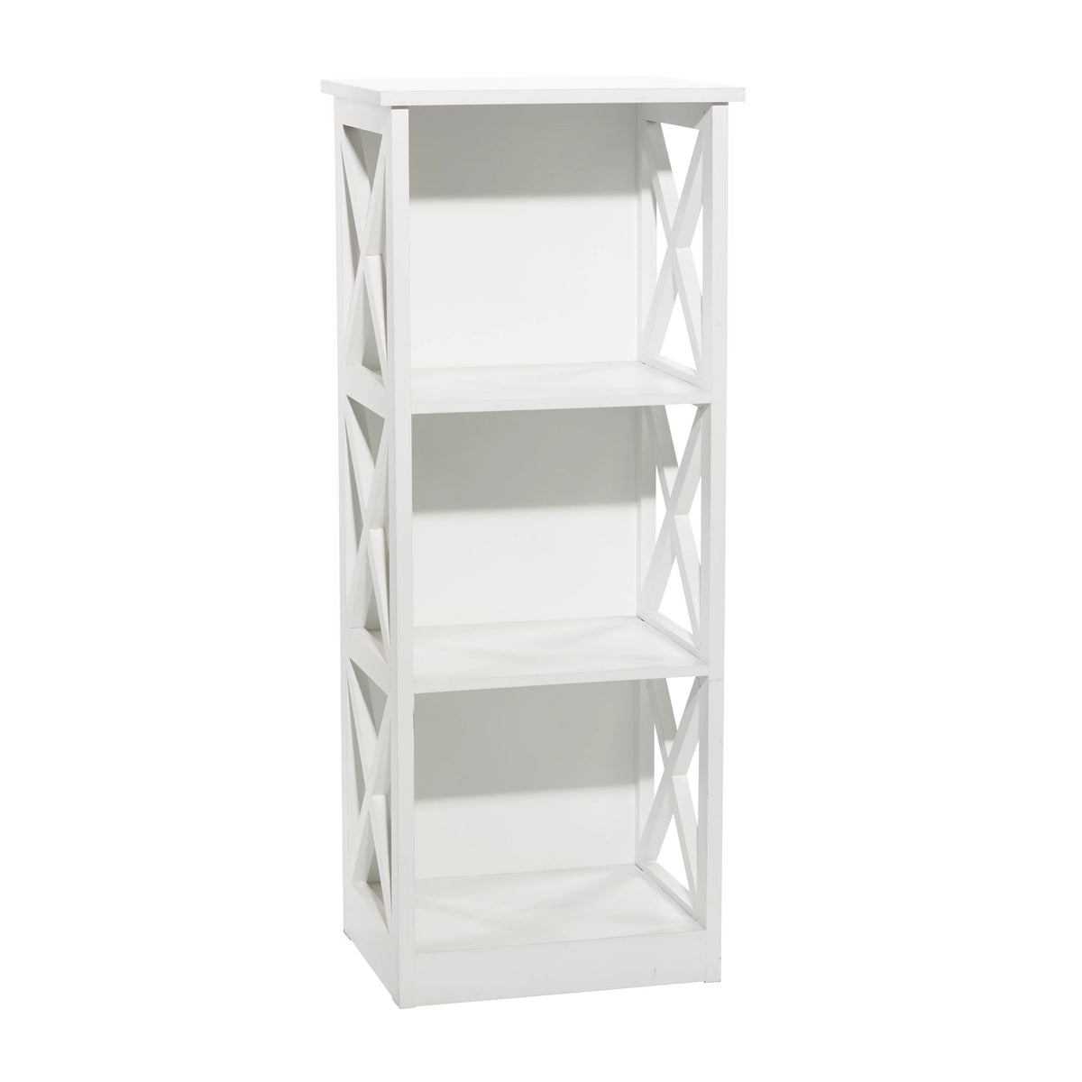 White Wood 3-Tier Shelving Unit I205