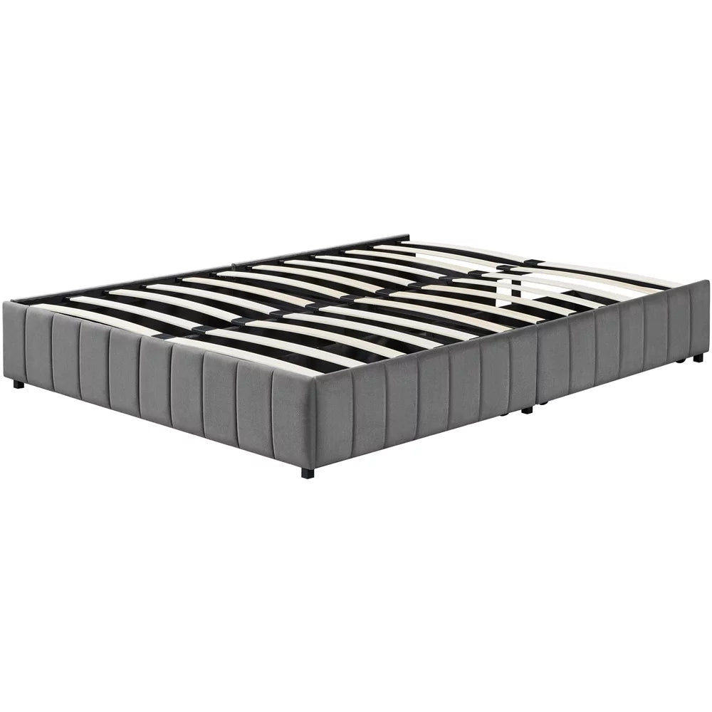 Queen Size Upholstered Storage Bed with 4 Drawers O237907