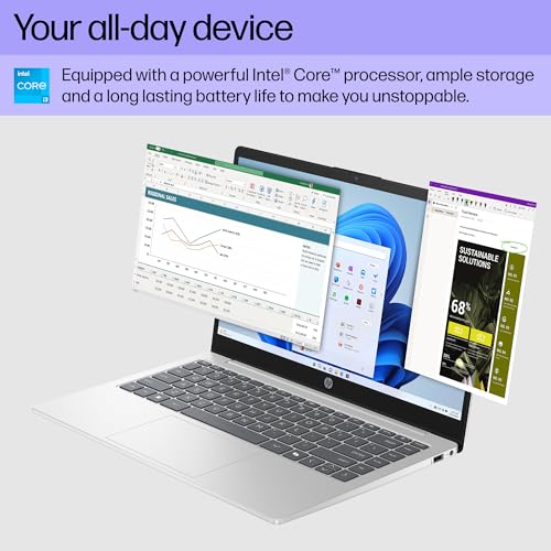 14 inch Laptop, Intel Core i3-N305, 8 GB RAM, 256 GB SSD, Natural Silver C4368