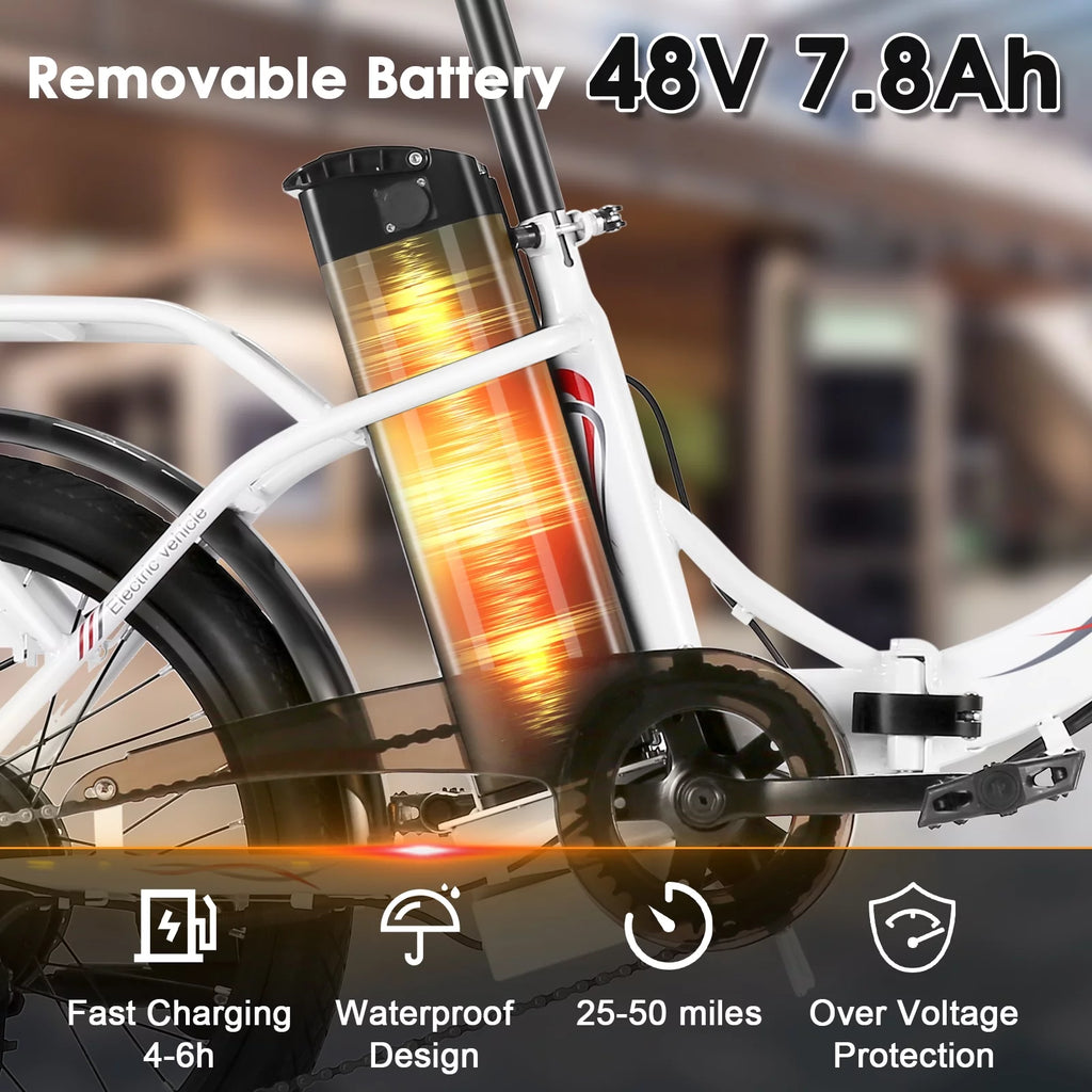 500W Folding Electric Bike for Adults J761675