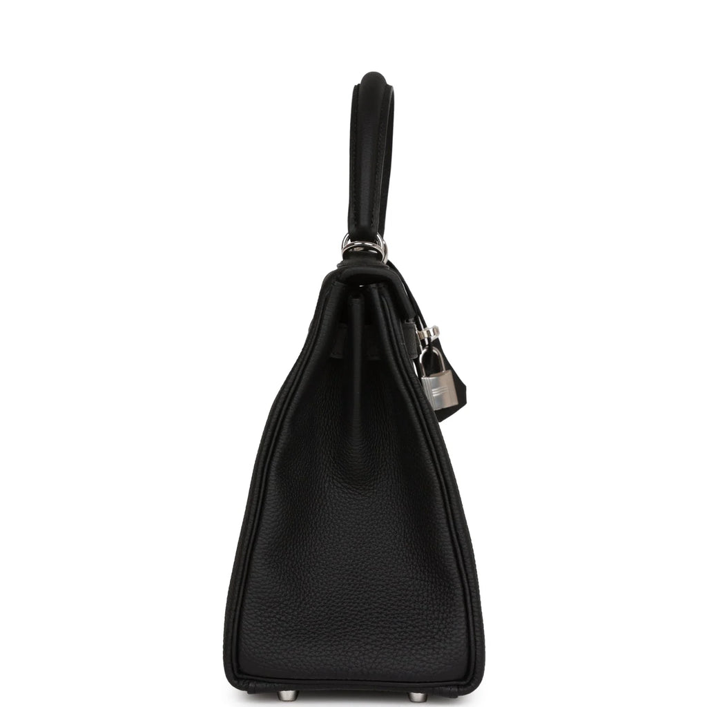 Black Leather Handbag Q600808