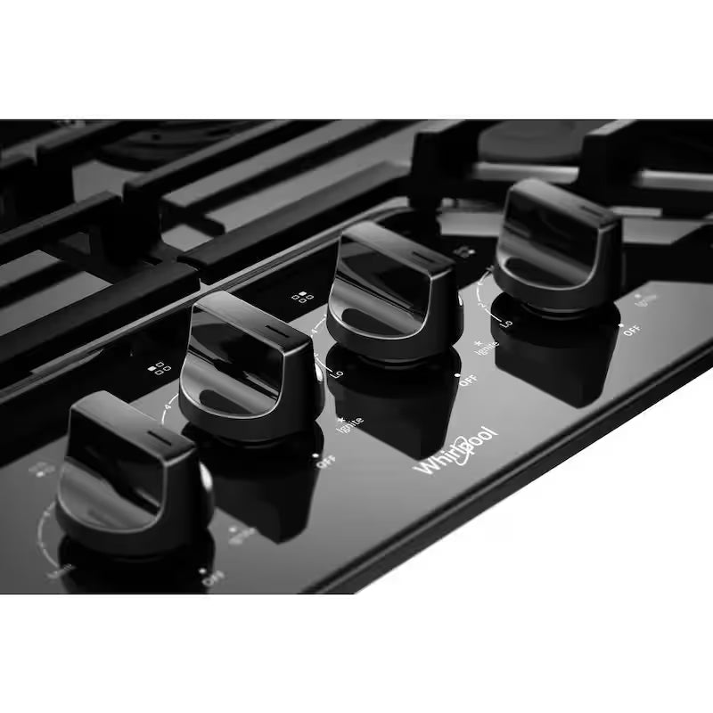 Black 4 Burner Gas Cooktop with Cast-Iron Grates C52551