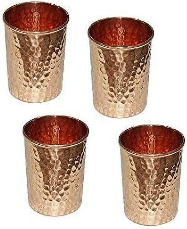 2 Hammered Pure Copper Tumbler Glass Set H46122