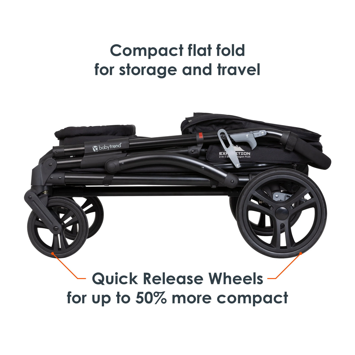 Blue 2 in 1 Push or Pull Stroller Wagon with Canopy Z399
