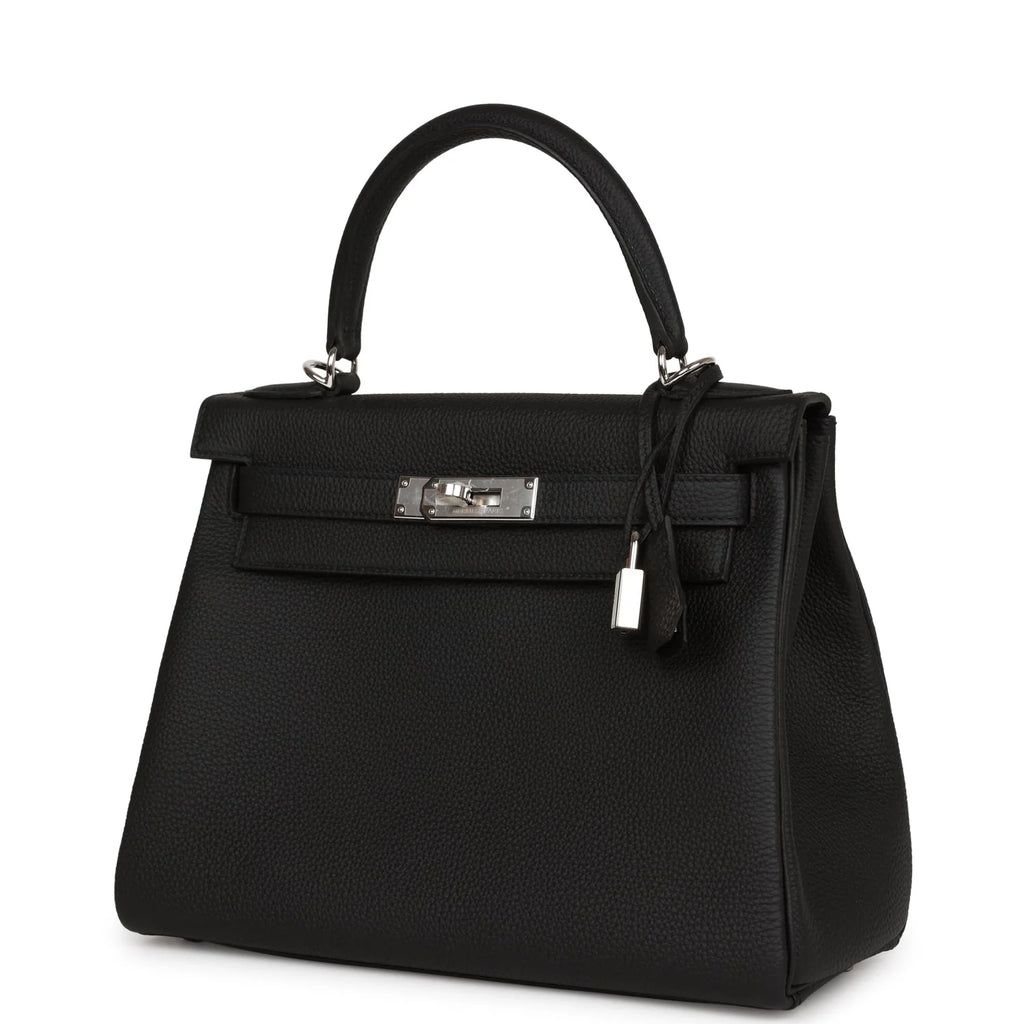 Black Leather Handbag Q600808