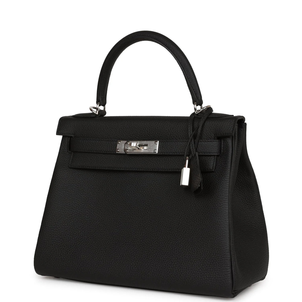 Black Leather Handbag Q600808