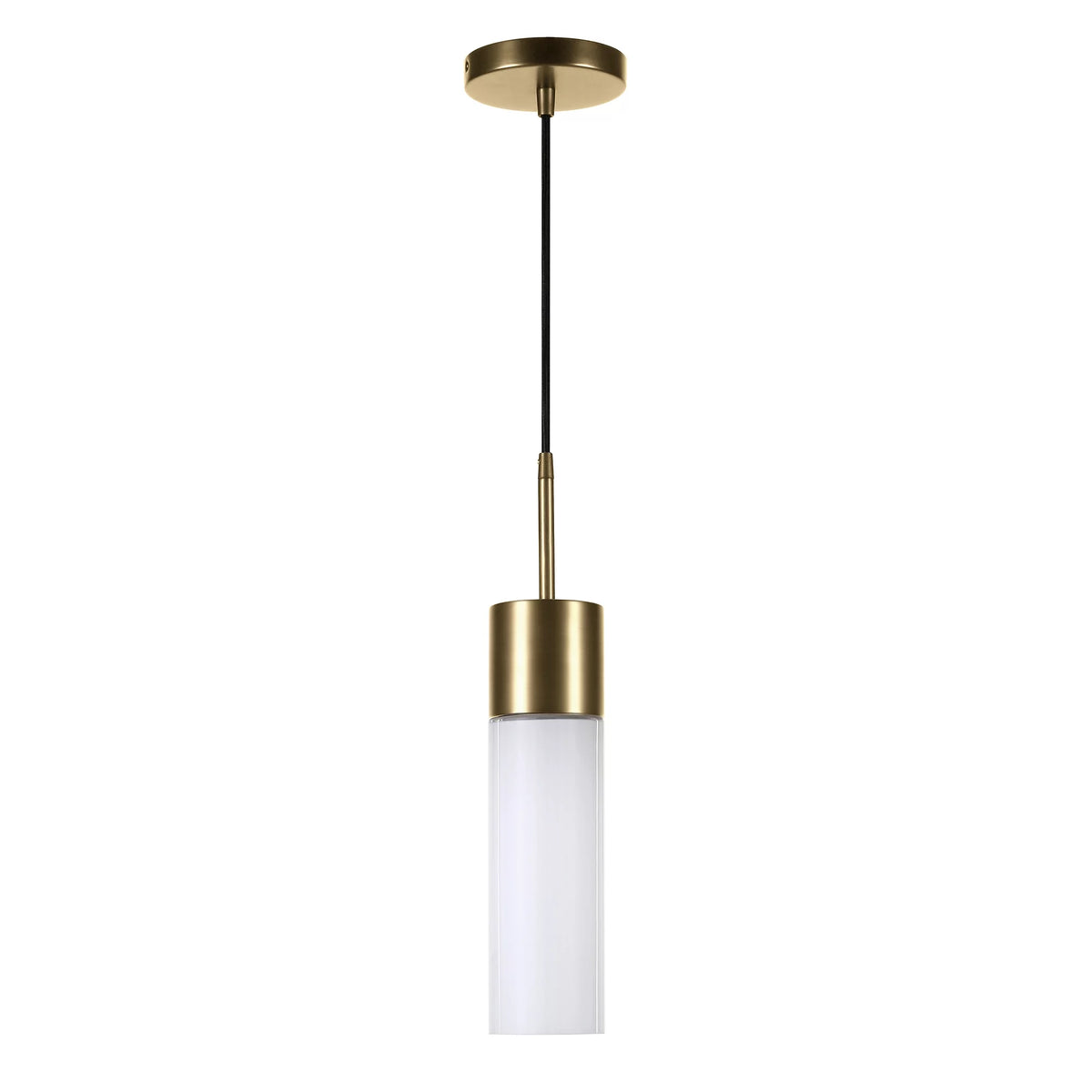 1-Light Pendant with Milk White Glass Shade O1713