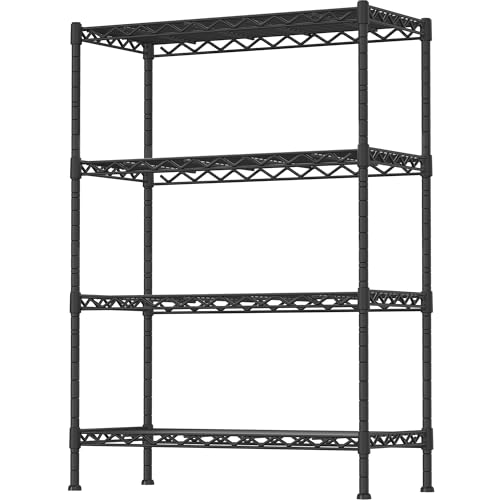 Adjustable Heavy Duty 3-Shelf Metal Wire Shelving Black M15127