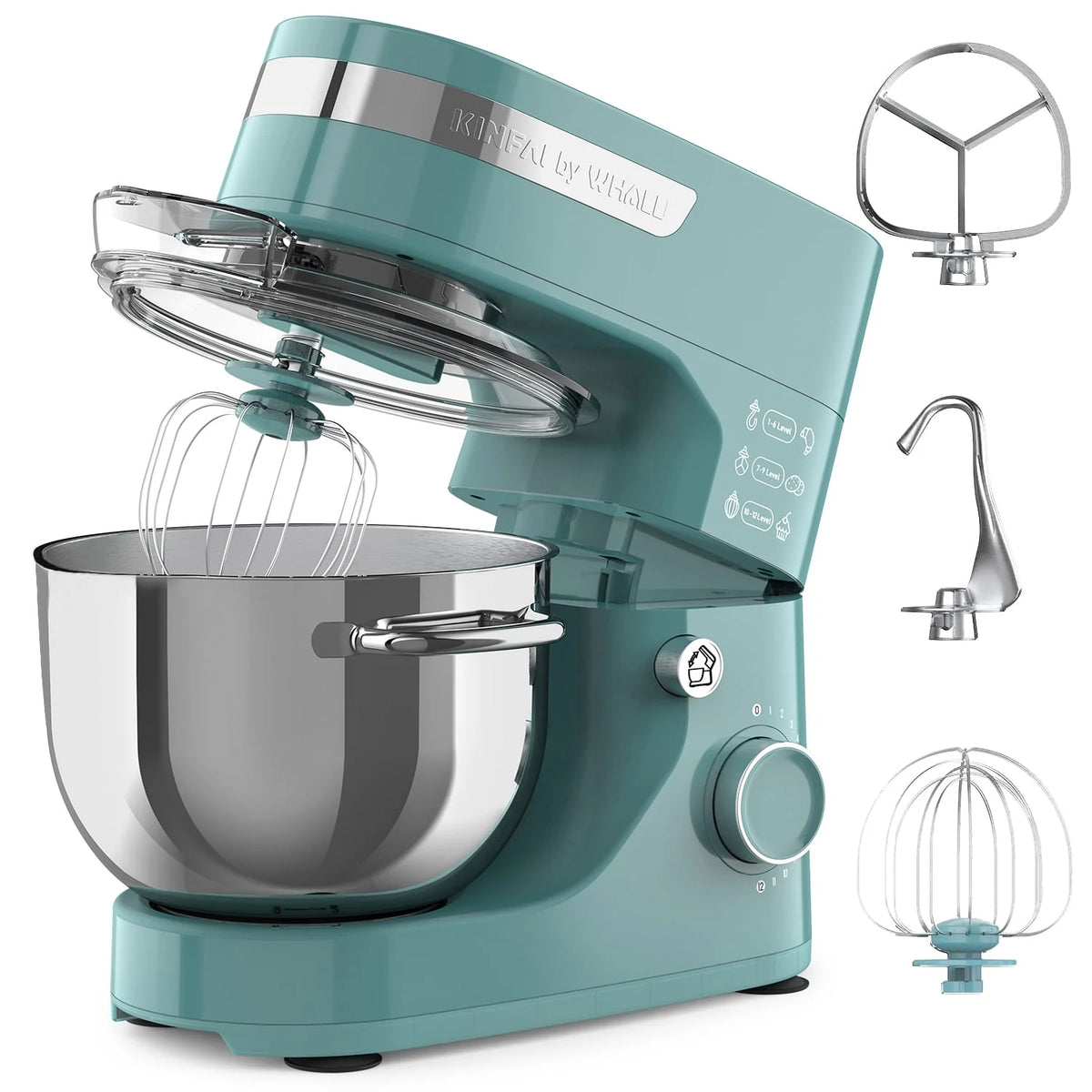 5.5Qt 12-Speed Tilt-Head Electric Kitchen Mixer with Stainless Steel Bowl F4869